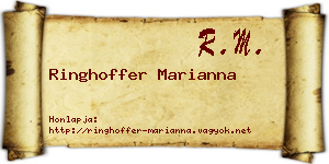 Ringhoffer Marianna névjegykártya