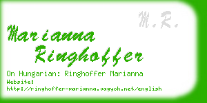marianna ringhoffer business card